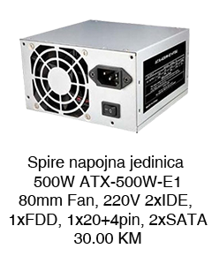 Spire napojna jedinica 500W ATX-500W-E1